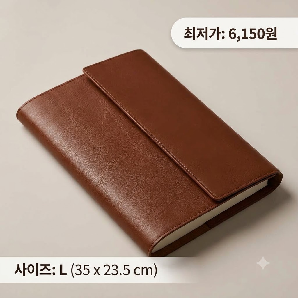 [2026 독서 필수템] 소이믹스 에어리 라이트 가죽 베이직 북커버 L 브라운 솔직 후기! 책커버 및 감성 독서용품 추천 Global Trade Item Number: 08809633196348 제품 이미지